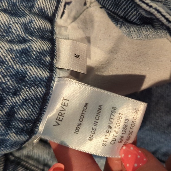 Los Angeles Vervet Button Down Mini Skirt Light Wash Distressed medium - Picture 4 of 6